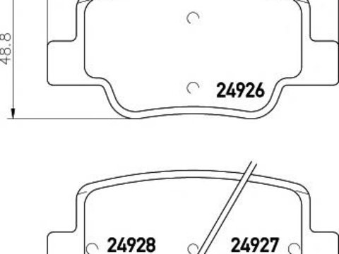 Set placute frana,frana disc TOYOTA VERSO (_AUR2_, _ZGR2_) - HELLA PAGID 8DB 355 014-891