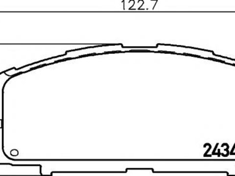 Set placute frana,frana disc TOYOTA VITZ (SCP9_, NSP9_, KSP9_, NCP9_, ZSP9_), TOYOTA (GAC) YARIS, TOYOTA BELTA limuzina (ZSP9_, NCP9_) - HELLA PAGID 8