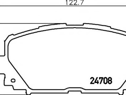 Set placute frana,frana disc TOYOTA VITZ (SCP9_, NSP9_, KSP9_, NCP9_, ZSP9_), TOYOTA RACTIS (SCP10_, NCP10_), TOYOTA BELTA limuzina (ZSP9_, NCP9_) - H