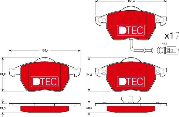 Set placute frana frana disc - TRW GDB1403DTE