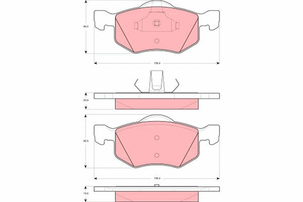 Set placute frana,frana disc TRW GDB1497 pentru FO
