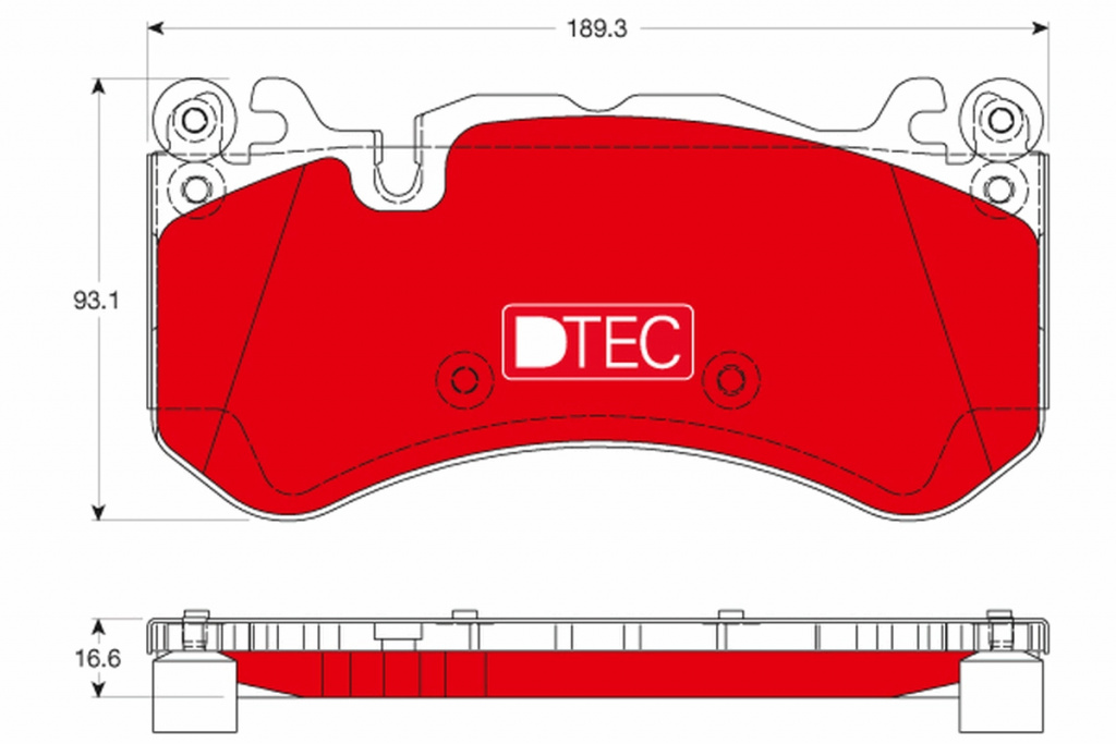 Set placute frana,frana disc TRW GDB1734DTE