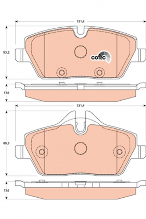 Set placute frana,frana disc TRW GDB1870 compatibi