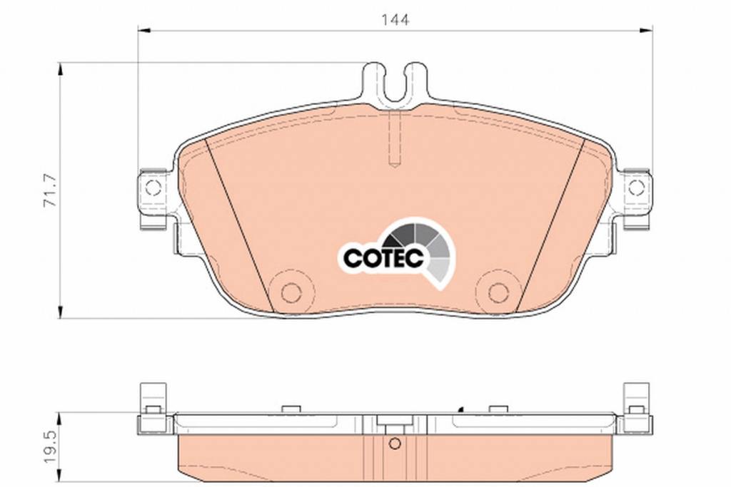 Set placute frana,frana disc TRW GDB1932 pentru MERCEDES-BENZ GLA-CLASS (X156) 2013-2019