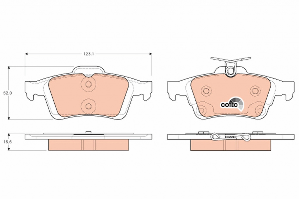 Set placute frana,frana disc TRW GDB1938 la FORD (CHANGAN) FOCUS limuzina 2012 2013 2014 2015 2016 2017 2018 2019 2020