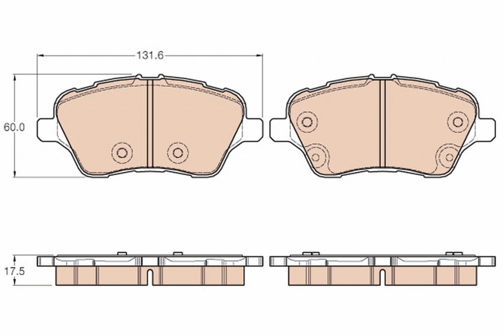 Set placute frana,frana disc TRW GDB1959 pentru FORD B-MAX (JK) 2012-2021