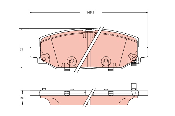Set placute frana,frana disc TRW GDB2360 pentru JE