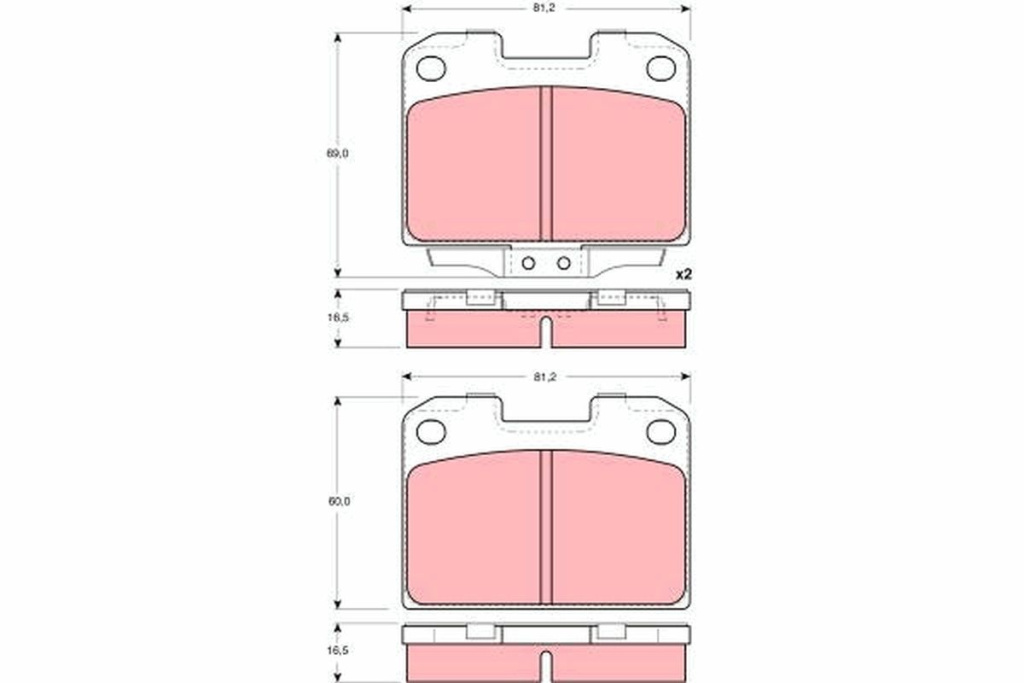 Set placute frana,frana disc TRW GDB3104