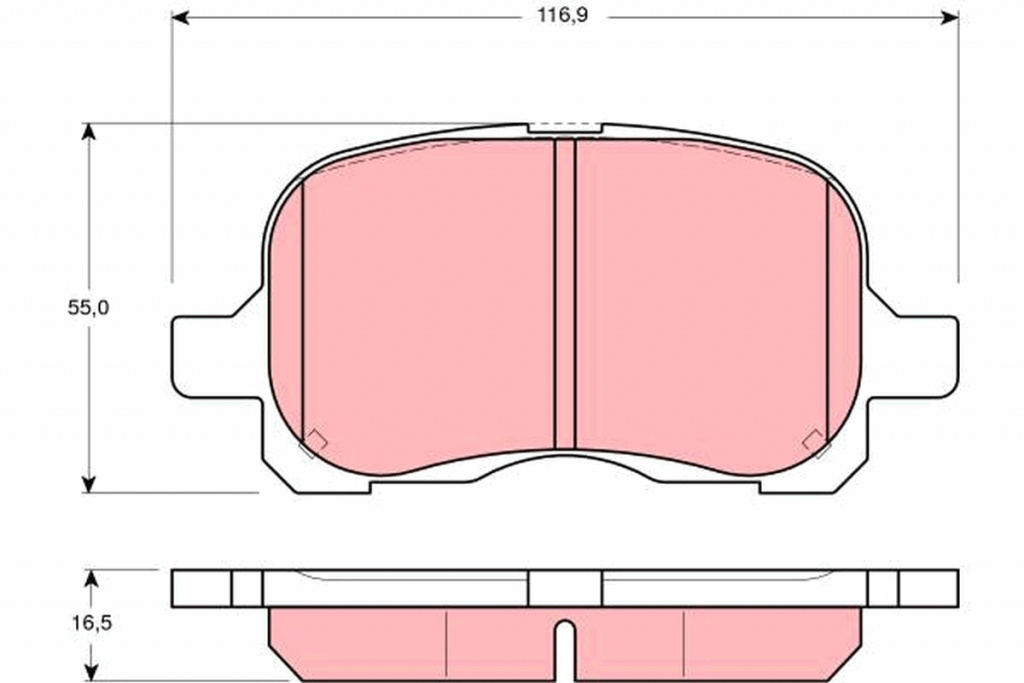 Set placute frana,frana disc TRW GDB3204 pentru TO
