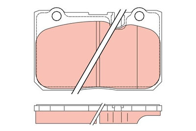 Set placute frana,frana disc TRW GDB3226