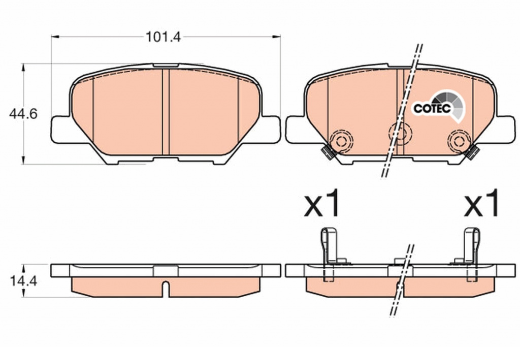Set placute frana,frana disc TRW GDB3583 pentru MITSUBISHI ASX (GA_W_) 2010-2020