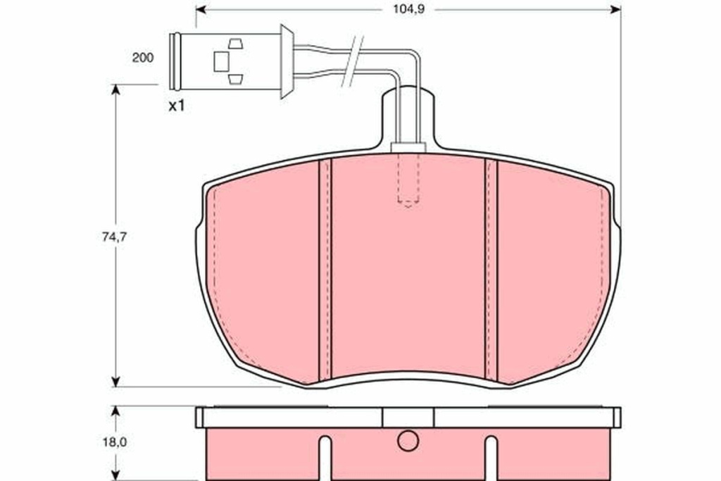 Set placute frana,frana disc TRW GDB789 pentru ALFA ROMEO AR 8 caroserie (280)