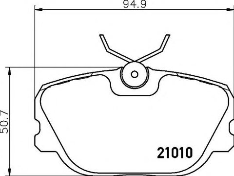 Set placute frana,frana disc VOLVO 460 L limuzina (464), VOLVO 480 E, VOLVO 440 K (445) - HELLA PAGID 8DB 355 017-941