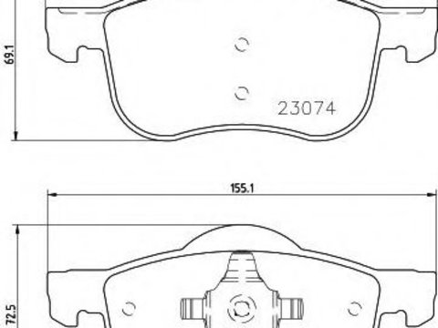 Set placute frana,frana disc VOLVO S60 I (2000 - 2010) TEXTAR 2307401 piesa NOUA