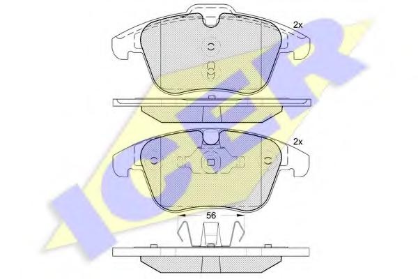 Set placute frana,frana disc VOLVO S80 II limuzina (AS), FORD GALAXY (WA6), FORD S-MAX (WA6) - ICER 181775