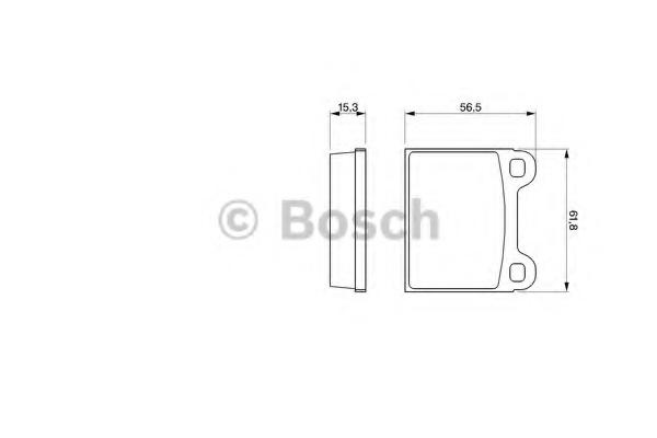 Set placute frana,frana disc VW ATLANTIC I (16), AUDI FOX (80, 82, B1), AUDI 4000 (81, 85, B2) - BOSCH 0 986 462 282