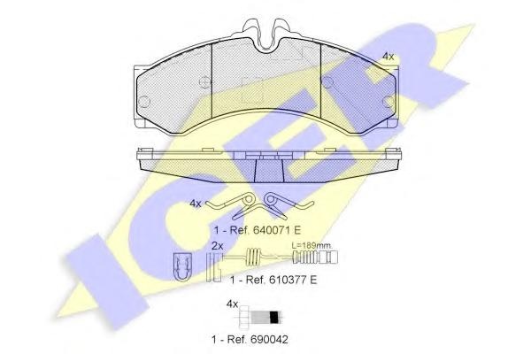 Set placute frana,frana disc VW LT Mk II bus (2DB, 2DE, 2DK), VW LT Mk II caroserie (2DA, 2DD, 2DH), VW LT Mk II platou / sasiu (2DC, 2DF, 2DG, 2DL, 2