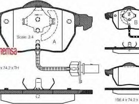 Set placute frana,frana disc VW PASSAT limuzina (3B2), AUDI A6 limuzina (4B2, C5), VW PASSAT Variant (3B5) - METZGER 0390.52