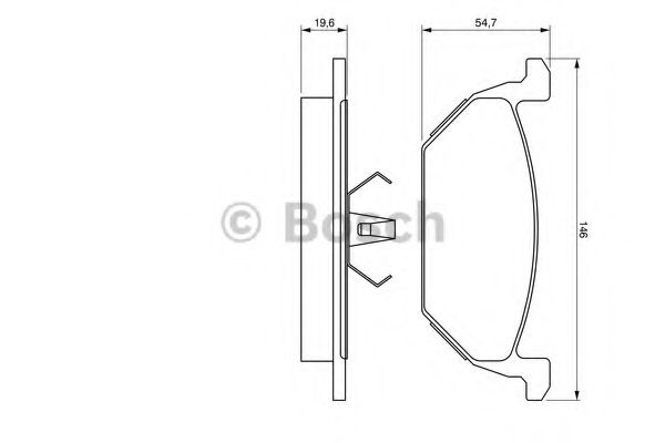 Set placute frana,frana disc VW POLO (6R, 6C) (2009 - 2016) BOSCH 0 986 424 364 piesa NOUA