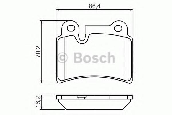 Set placute frana,frana disc VW TOUAREG (7LA, 7L6, 7L7) - BOSCH 0 986 494 210
