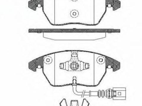 Set placute frana,frana disc VW TOURAN (1T1, 1T2), AUDI A3 (8P1), VW RABBIT V (1K1) - METZGER 1030.01