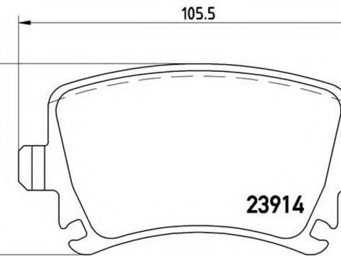 Set placute frana,frana disc VW TOURAN (1T1, 1T2) (2003 - 2010) BREMBO P 85 073