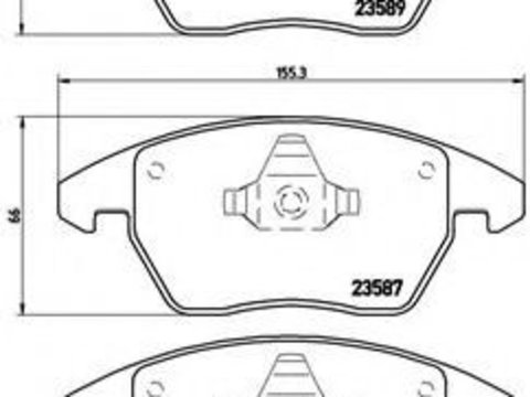 Set placute frana,frana disc VW TOURAN (1T3) (2010 - 2015) BREMBO P 85 075