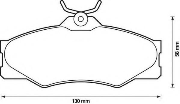 Set placute frana,frana disc VW TRANSPORTER Mk III caroserie, VW TRANSPORTER Mk III platou / sasiu, VW CARAVELLE III bus - JURID 571380D