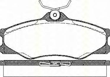 Set placute frana,frana disc VW TRANSPORTER Mk III caroserie, VW TRANSPORTER Mk III platou / sasiu, VW CARAVELLE III bus - TRISCAN 8110 29845