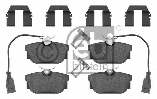 Set placute frana,frana disc VW TRANSPORTER / CARAVELLE Mk IV bus (70XB, 70XC, 7DB, 7DW), VW SHARAN (7M8, 7M9, 7M6), SEAT ALHAMBRA (7V8, 7V9) - FEBI B