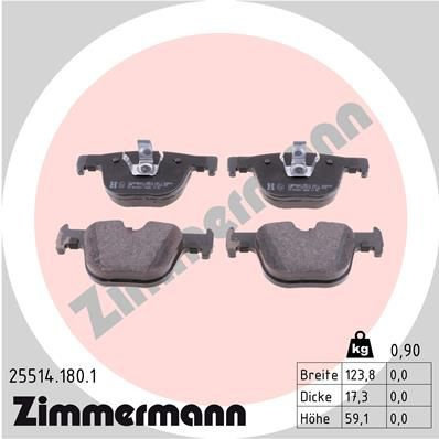 Set placute frana,frana disc ZIMMERMANN 25514.180.