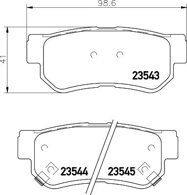 Set placute frana HYUNDAI GETZ (TB) - Cod intern: W20059053 - LIVRARE DIN STOC in 24 ore!!!