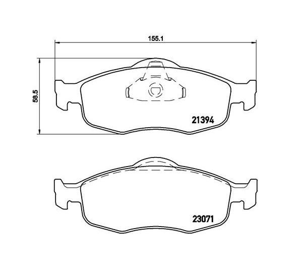 Set placute frana, KRIEGER 0950006338 pentru FORD COUGAR (EC), MONDEO I Turnier (BNP) 1993-1996