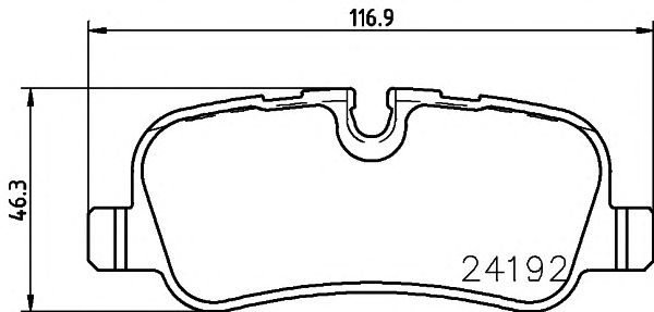 Set placute frana LAND ROVER DISCOVERY IV (LA) - Cod intern: W20157978 - LIVRARE DIN STOC in 24 ore!!!