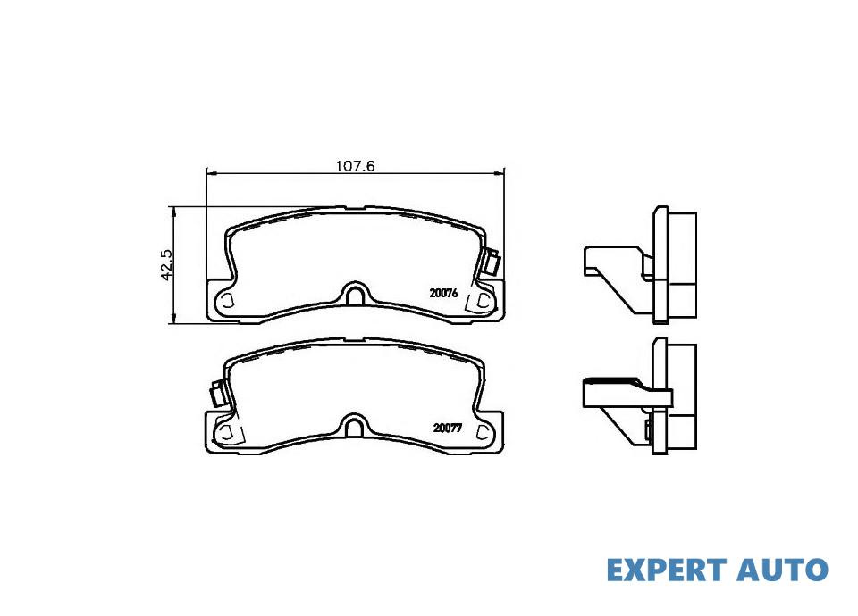 Set placute frana Lexus ES (F1, F2) 1989-1997 #2 021404