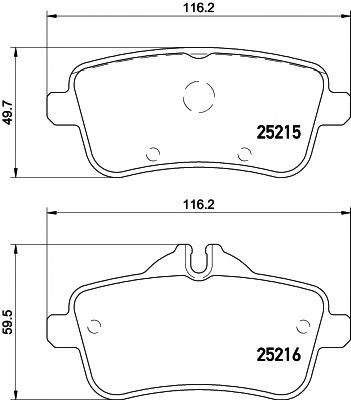 Set placute frana MERCEDES-BENZ A-CLASS (W176) - Cod intern: W20059530 - LIVRARE DIN STOC in 24 ore!!!