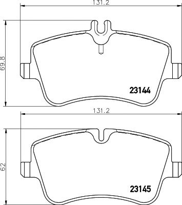 Set placute frana MERCEDES-BENZ C-CLASS (W202) - C