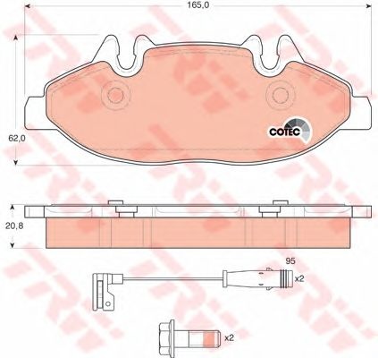 Set placute frana MERCEDES-BENZ VIANO (W639) - Cod intern: M20348064 - LIVRARE DIN STOC in 24 ore!!!