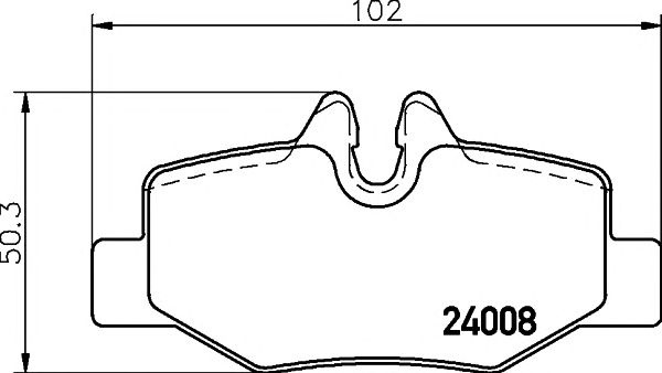 Set placute frana MERCEDES-BENZ VITO bus (638) - Cod intern: W20058540 - LIVRARE DIN STOC in 24 ore!!!