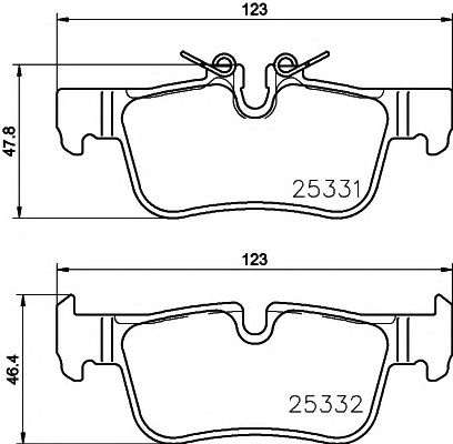 Set placute frana MINI MINI CLUBMAN (F54) - Cod intern: W20157977 - LIVRARE DIN STOC in 24 ore!!!
