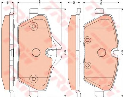 Set placute frana MINI MINI (R56) - Cod intern: W20013093 - LIVRARE DIN STOC in 24 ore!!!