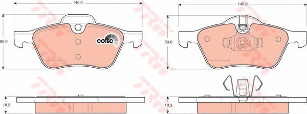 Set placute frana MINI MINI (R56) - Cod intern: W20012700 - LIVRARE DIN STOC in 24 ore!!!