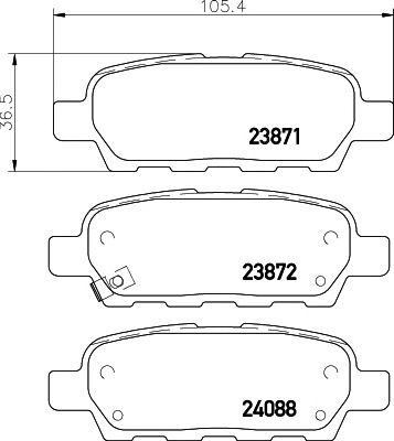 Set placute frana NISSAN X-TRAIL (T30) - Cod intern: W20059461 - LIVRARE DIN STOC in 24 ore!!!