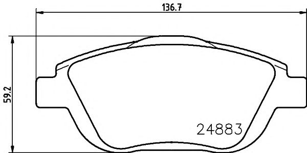 Set placute frana OPEL ZAFIRA TOURER C (P12) - Cod intern: W20059397 - LIVRARE DIN STOC in 24 ore!!!