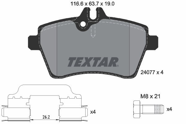 Set placute frana pentru MERCEDES-BENZ B-CLASS Sports Tourer (W245) 2005-2011