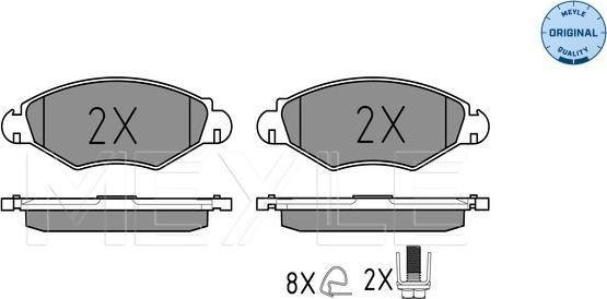 Set placute frana PEUGEOT 206 (2A/C), Hatchback, 08.1998 - 12.2012 Meyle 025 235 9718