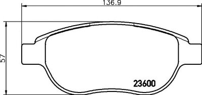 Set placute frana PEUGEOT 307 Estate (3E) - Cod in