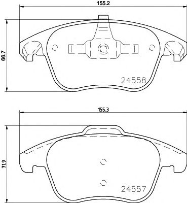 Set placute frana PEUGEOT 5008 - Cod intern: W20058443 - LIVRARE DIN STOC in 24 ore!!!
