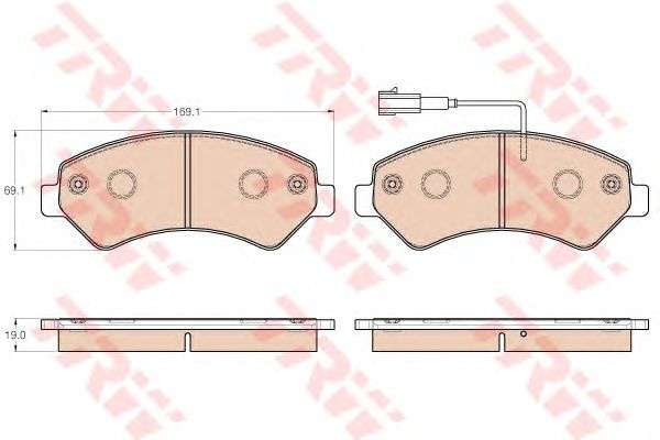 Set placute frana PEUGEOT BOXER bus - Cod intern: W20013184 - LIVRARE DIN STOC in 24 ore!!!