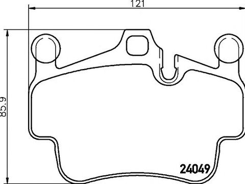Set placute frana PORSCHE 911 Cabriolet (997) - Cod intern: W20120162 - LIVRARE DIN STOC in 24 ore!!!